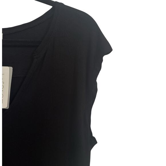 NWT! L*Space Robyn Ribbed Black Midi Stretchy Tank Dress - Size Small - Picture 10 of 11